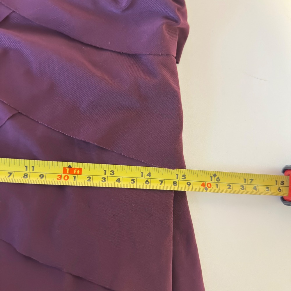 Alex Evenings Tiered Ruffle Evening Maxi Dress Size 8 Purple Bridesmaid Formal - Picture 11 of 12